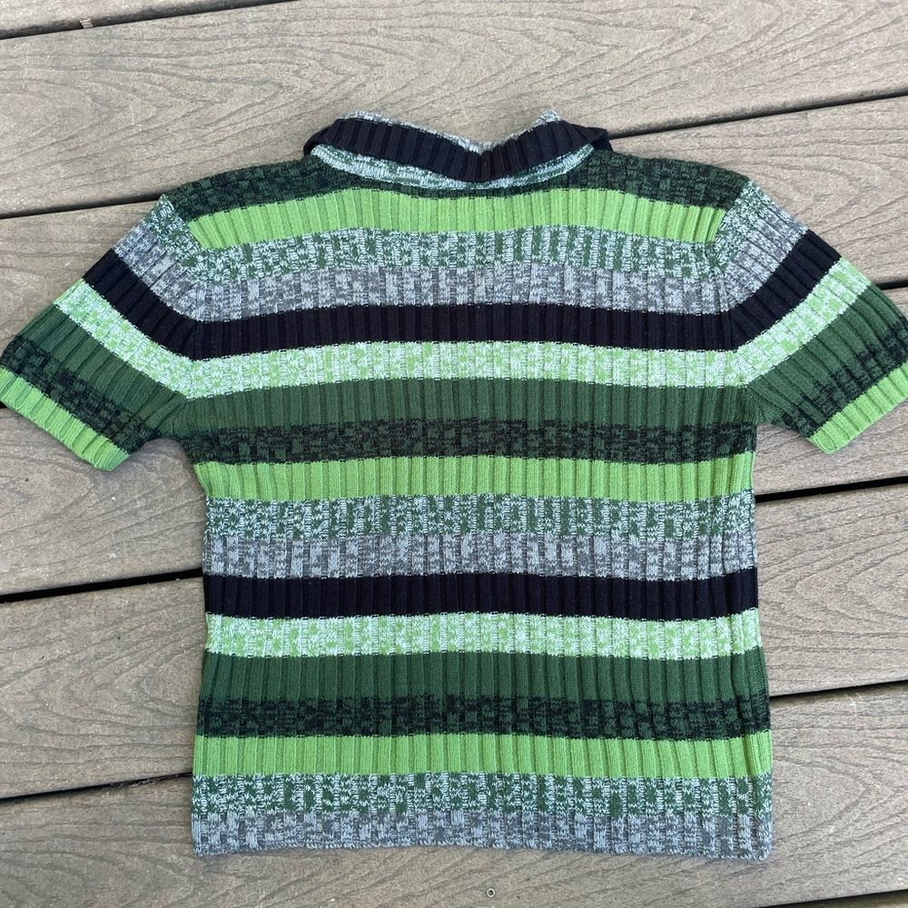 (SOLD) Y2K Cybercore Green Sweater Size M - Picture 3 of 3